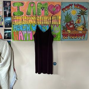 Plum v neck cami dress mini